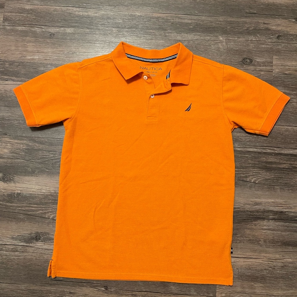 Nautica boys Bright Orange Polo Shirt